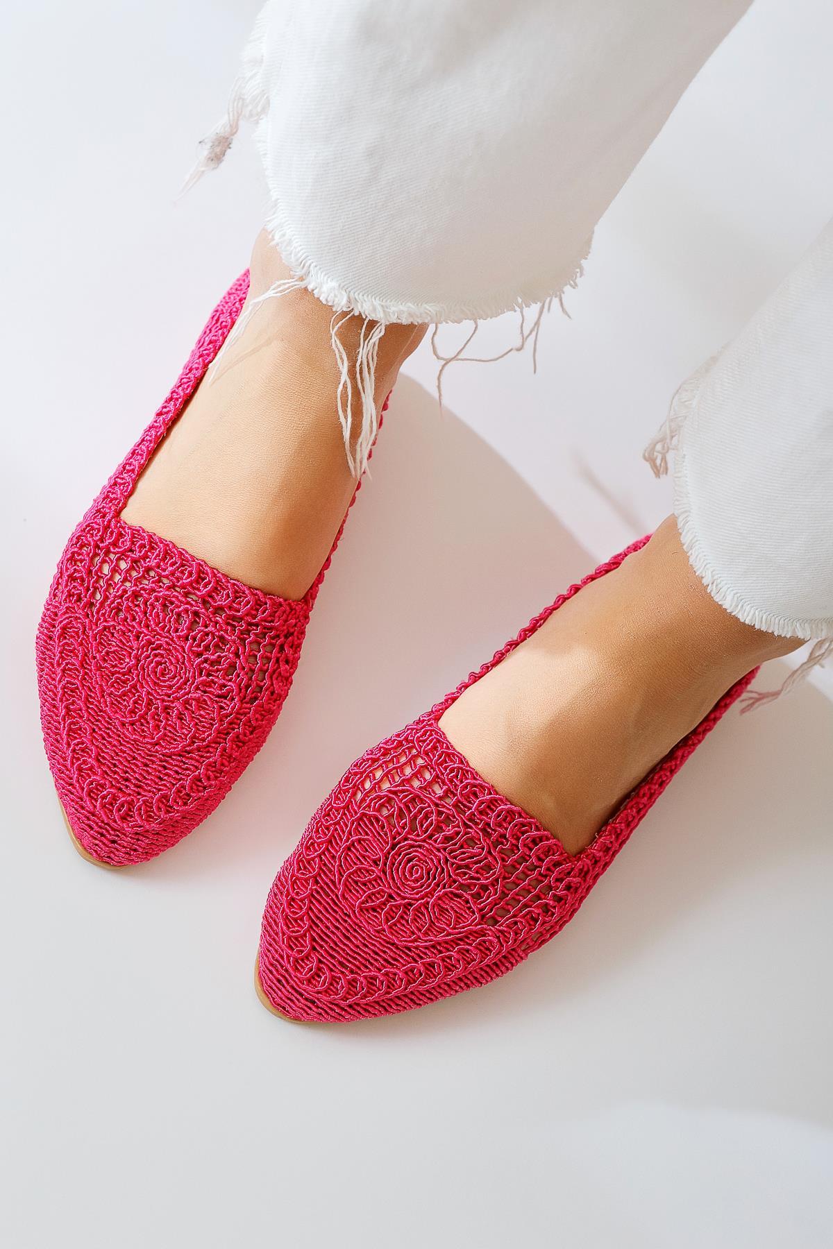 Joka Fuchsia Knitted Ballerina