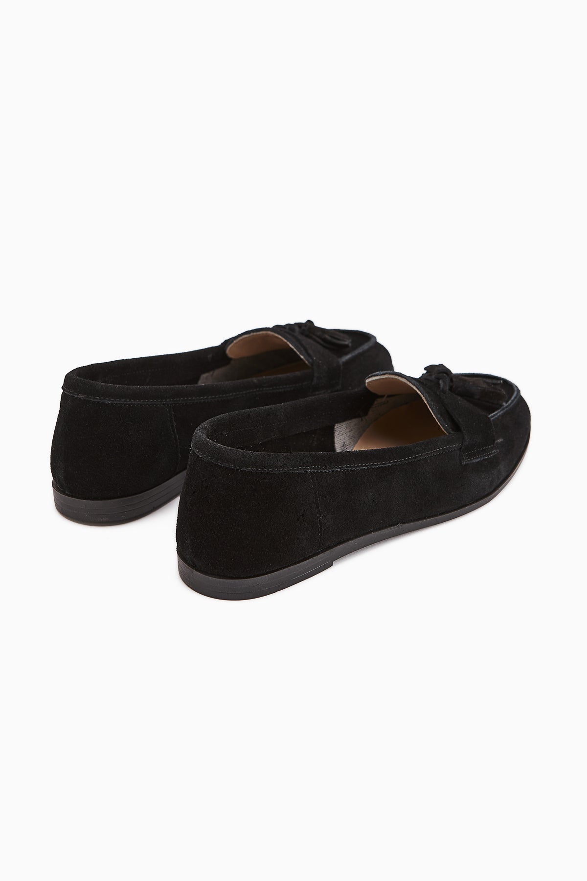 Doris Genuine Leather Black Suede Tassel Women's Loafer