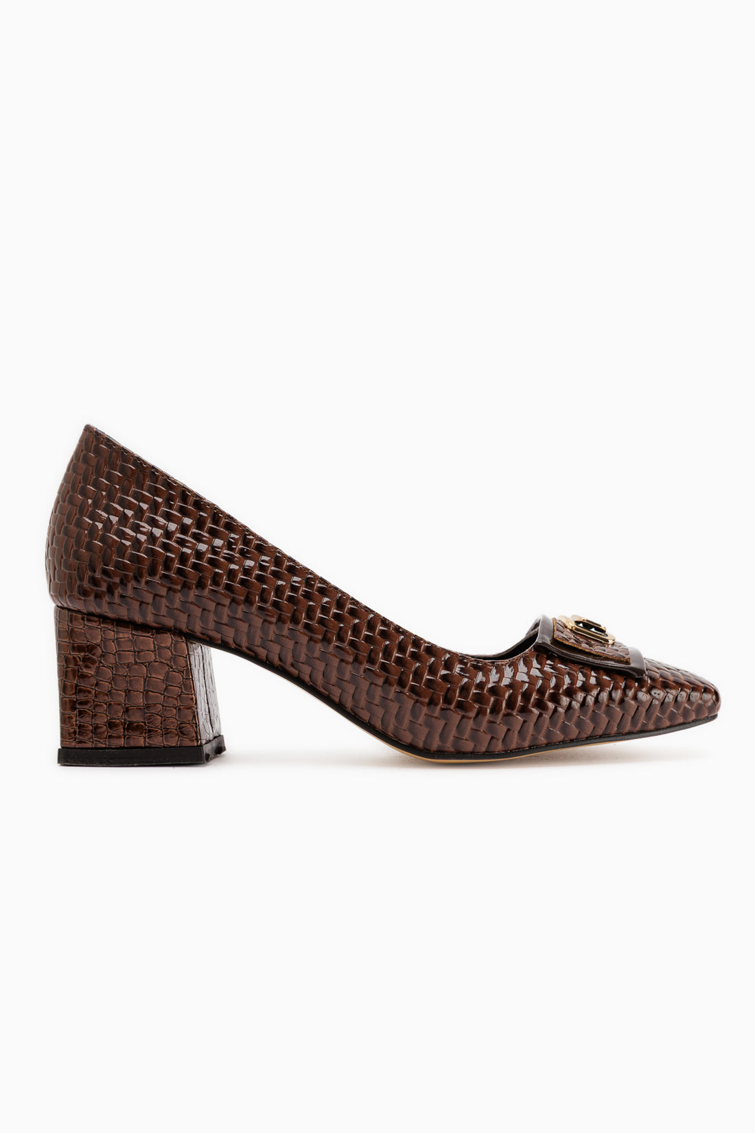 Keira Braun Schnalle Detail Damen Absatzschuhe