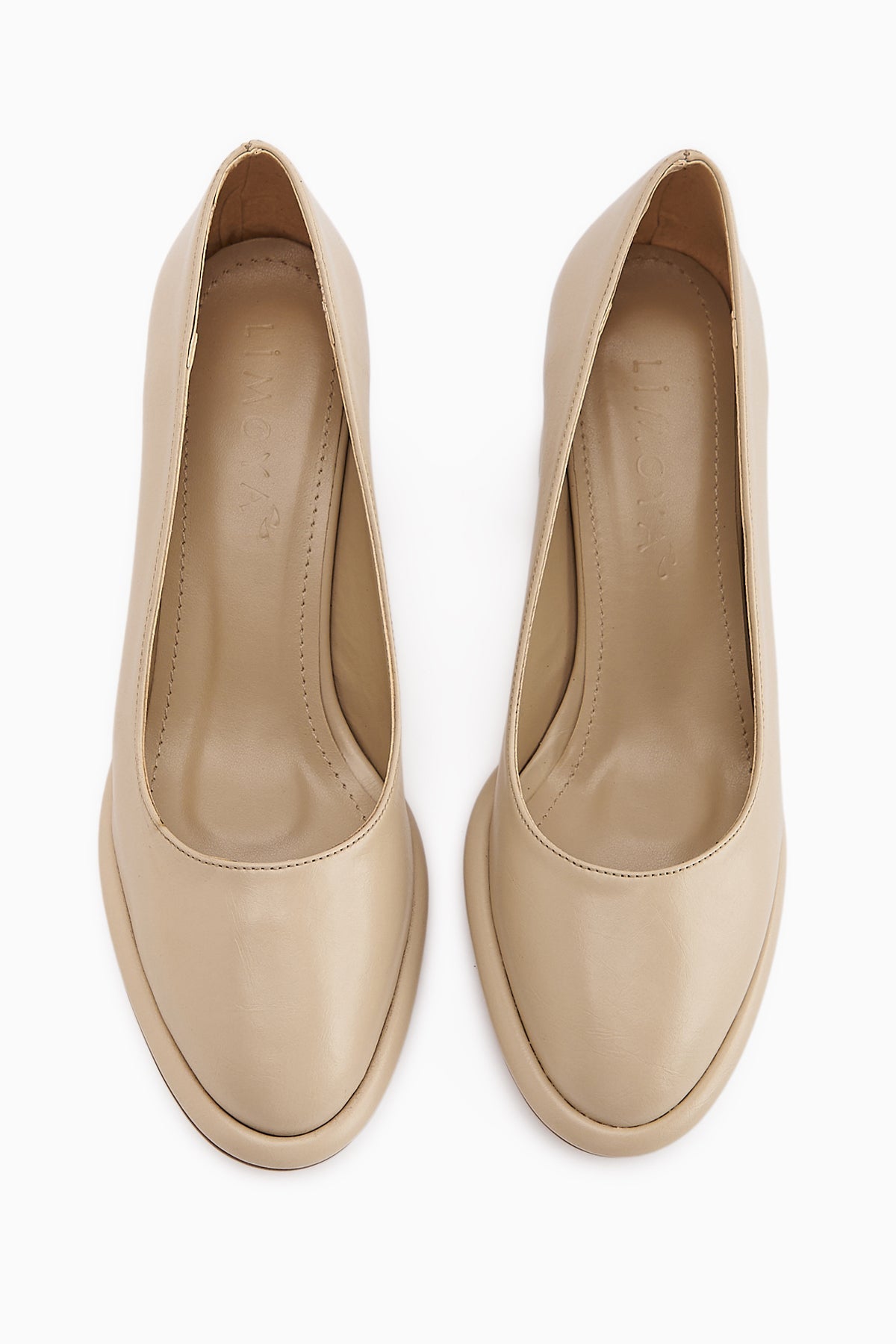 Saina Beige Platform Heeled Women's Shoe