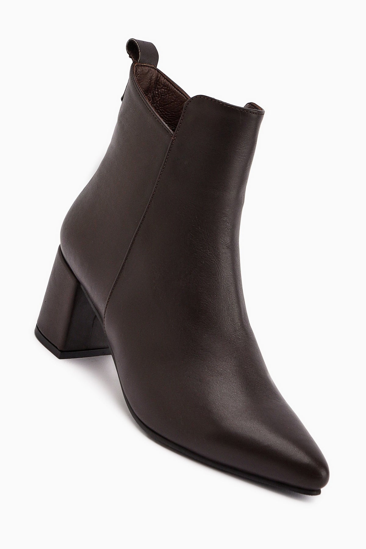 Julia Genuine Leather – Brown Heeled Boot (Women)