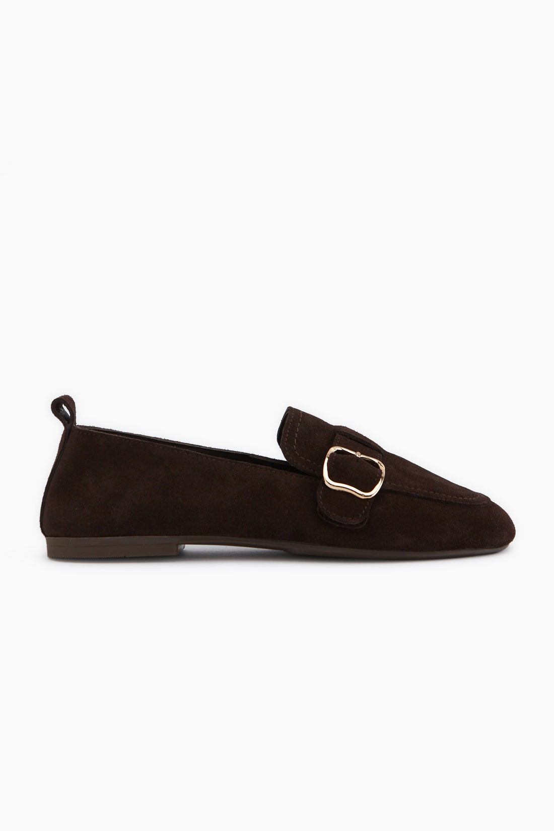 Oliva Echtes Leder Braun Mit Schnalle Damen Ballerinas
