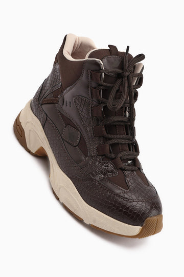 Nency – Braun Stiefelette mit Schnürung (Damen)