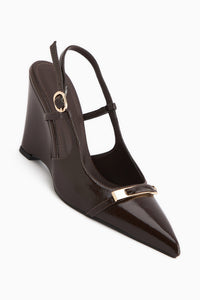 Phia Braun Schnalle Keil Damen Sandale