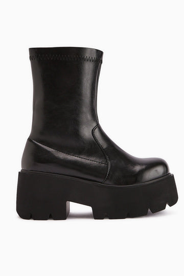 Marva Black Platform High Heel Women's Boot