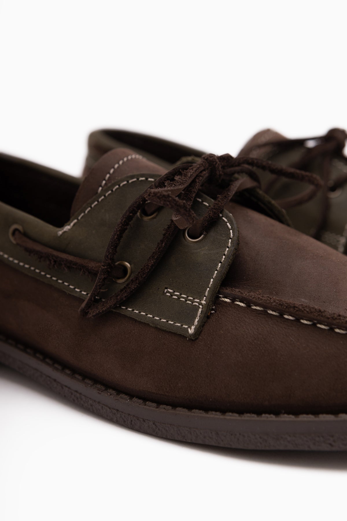 Echtes Leder Janica Braun Schnür Damen Mokassinschuhe