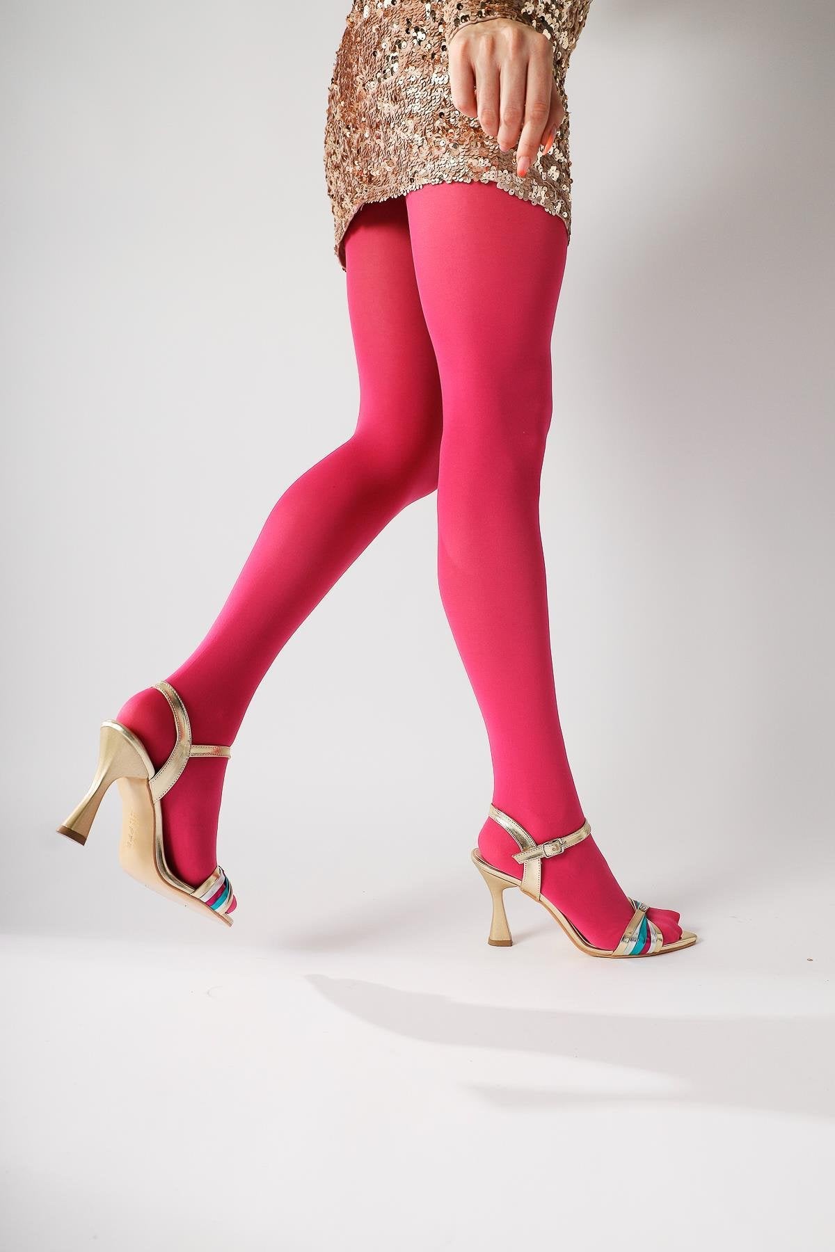 Manya Gold Cross Strap Heeled Sandals