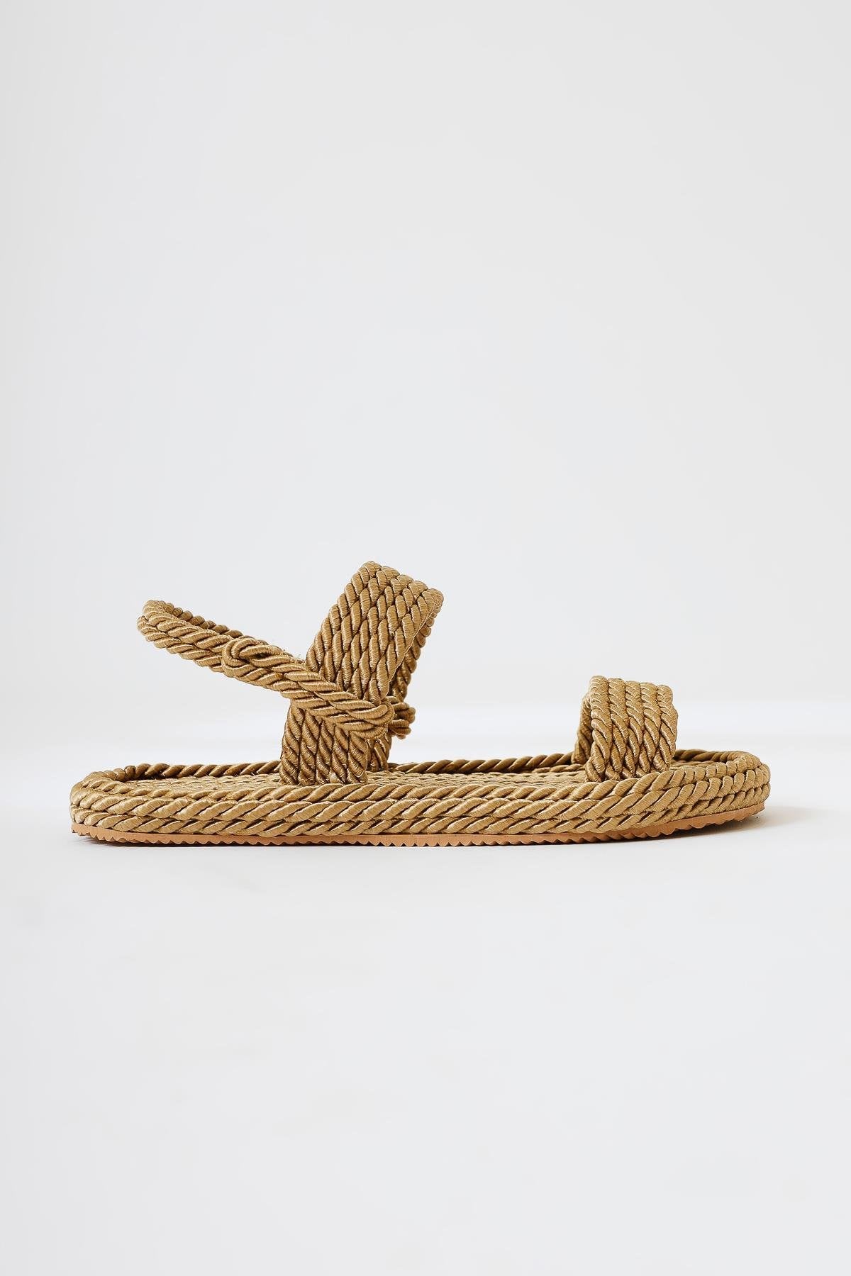 Olivia Gold Halat Sandalet Basic