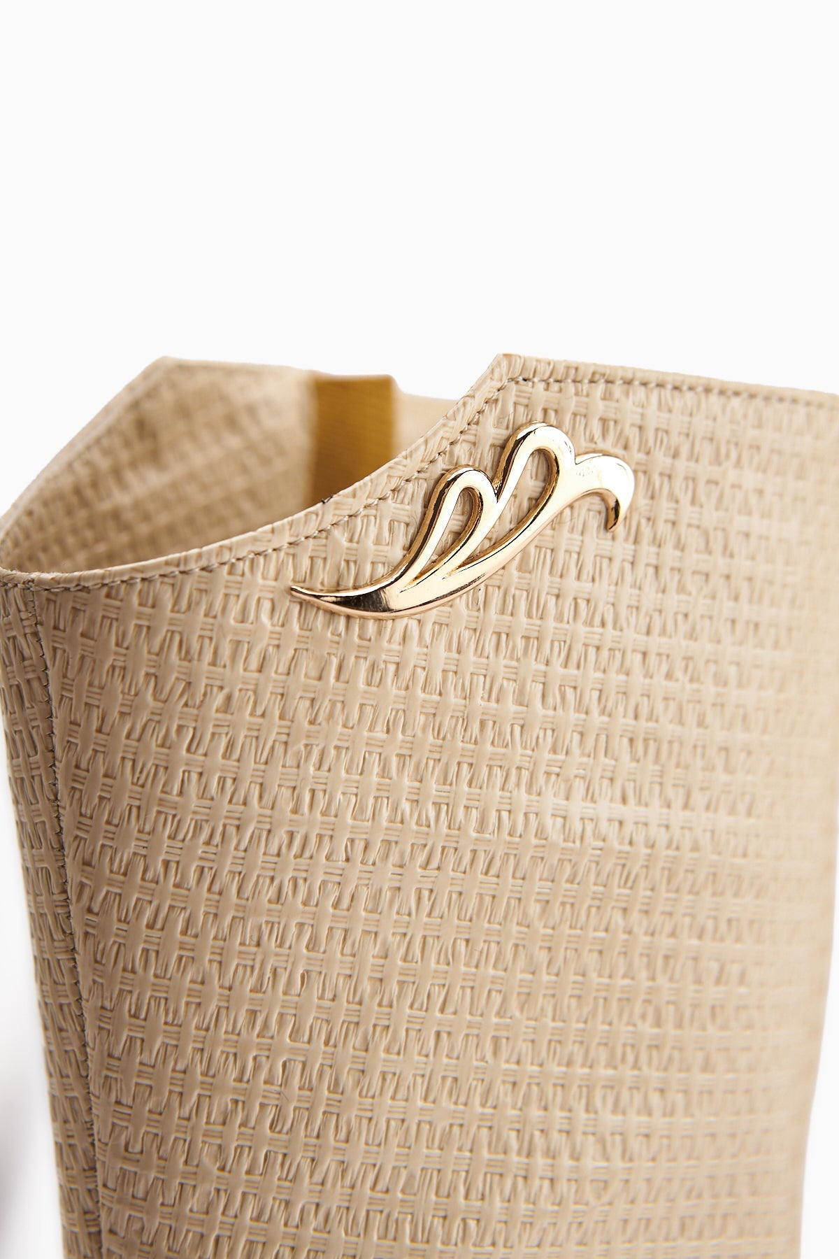 Aria Beige Croco Patterned Heeled Women's Boot