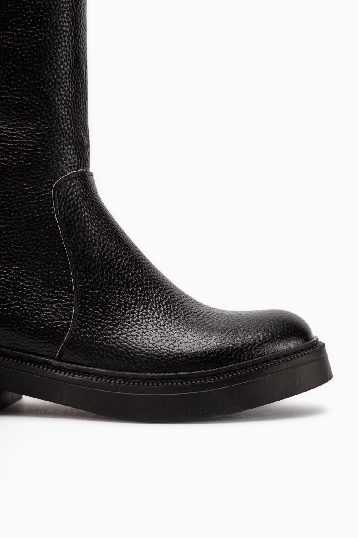 June Genuine Leather Black Women’s Boots