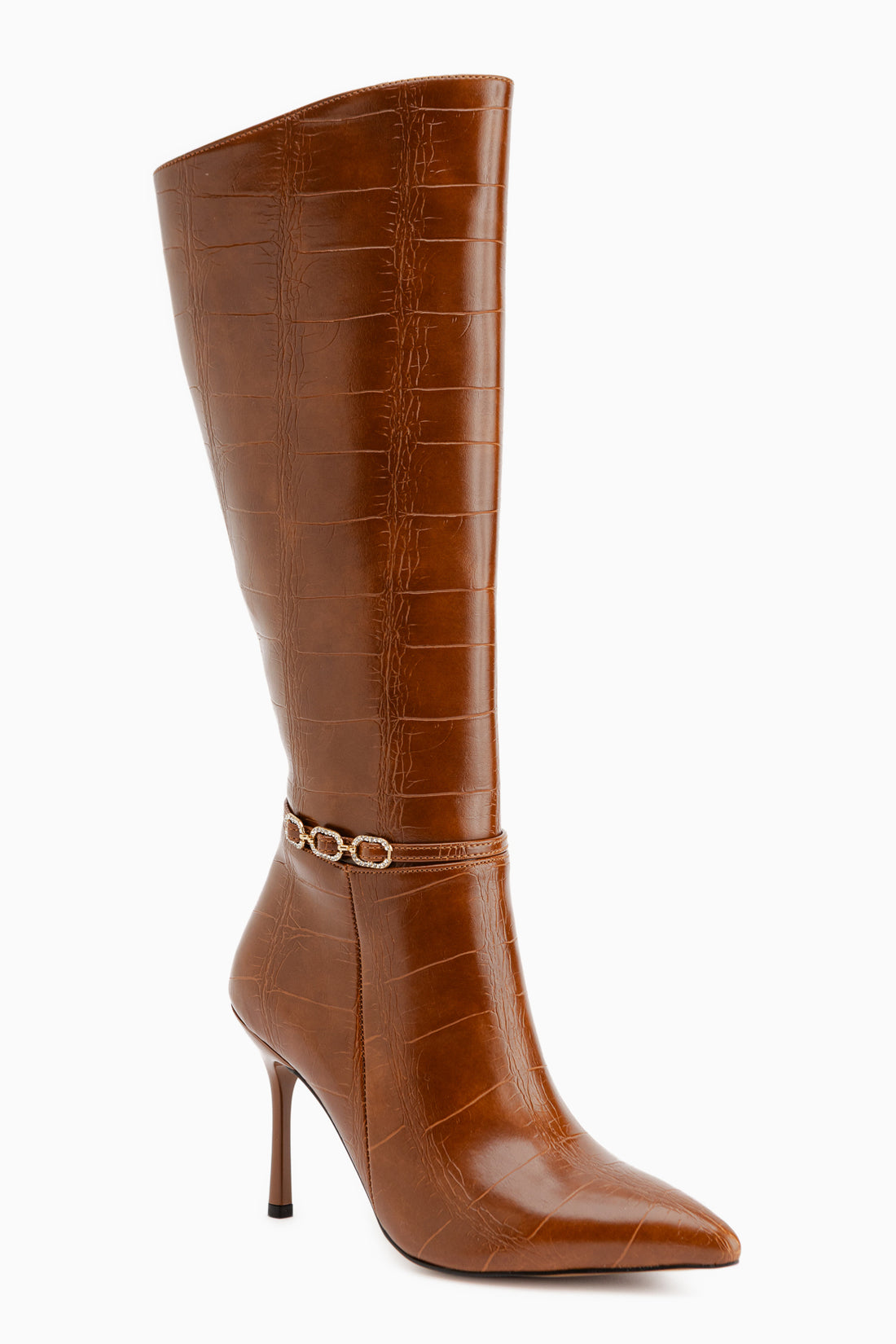 Patty Tan Krokodil Dünne Absatz Damen Stiefel