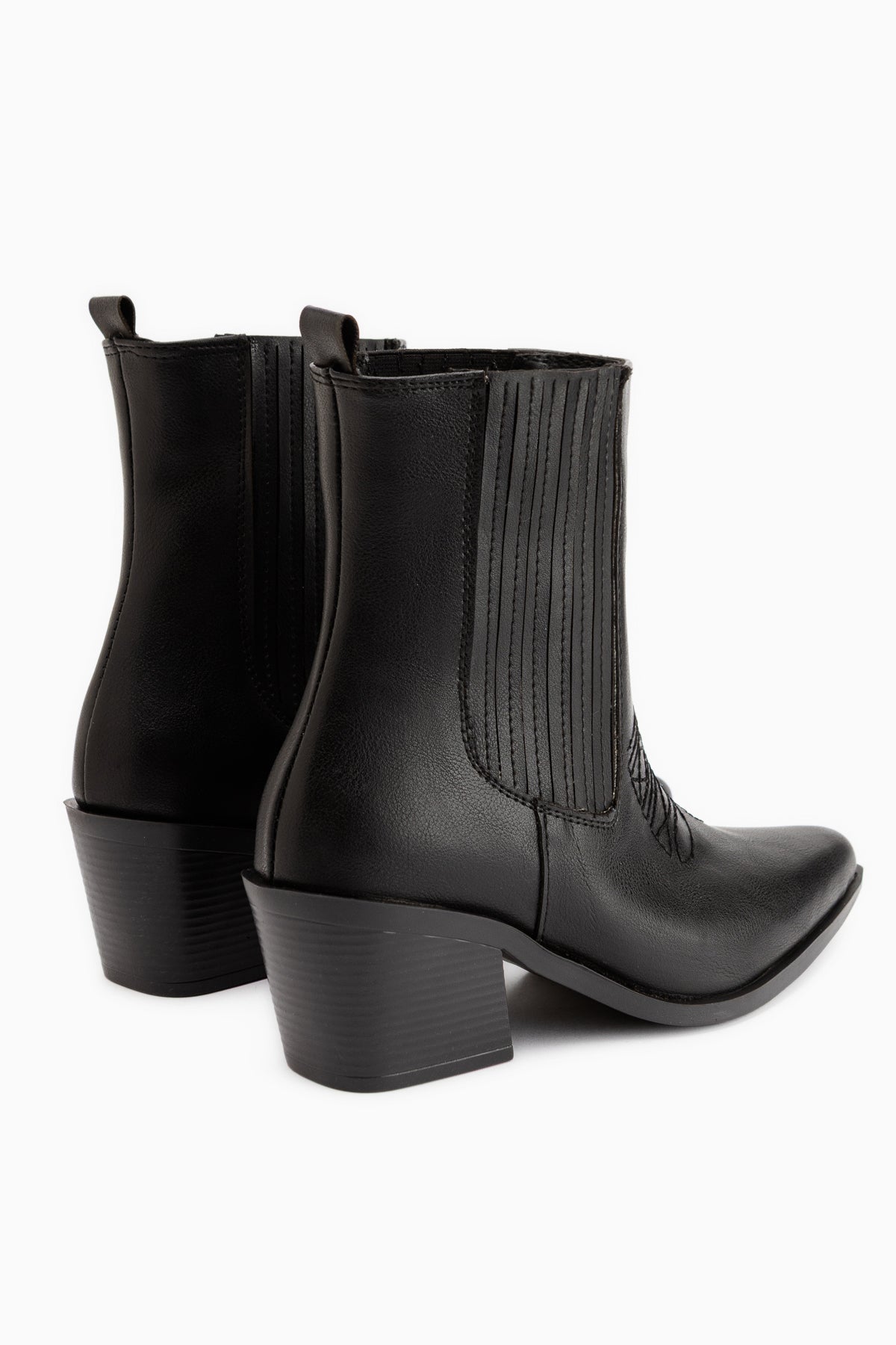Elvia Black Elastic Women’s Boots