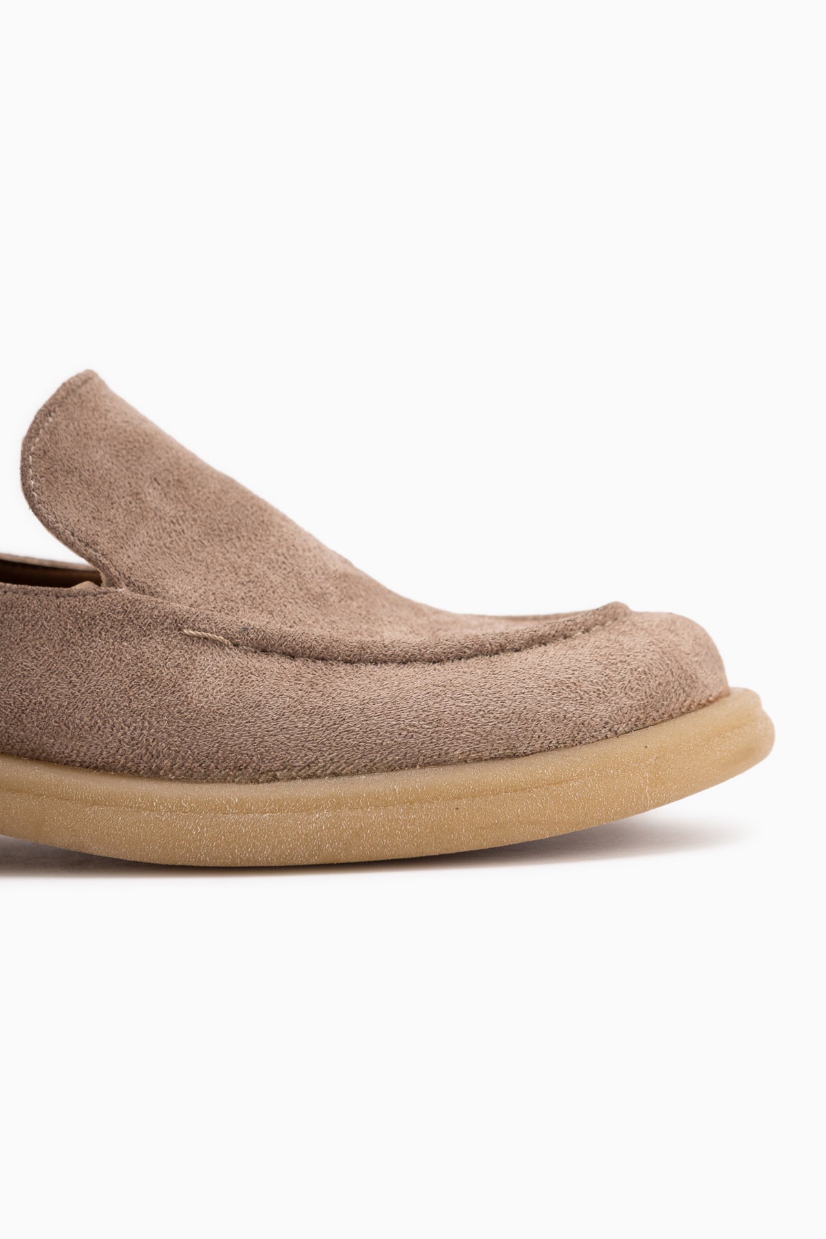 Greta Grau Wildleder Dicke Sohle Damen Loafer