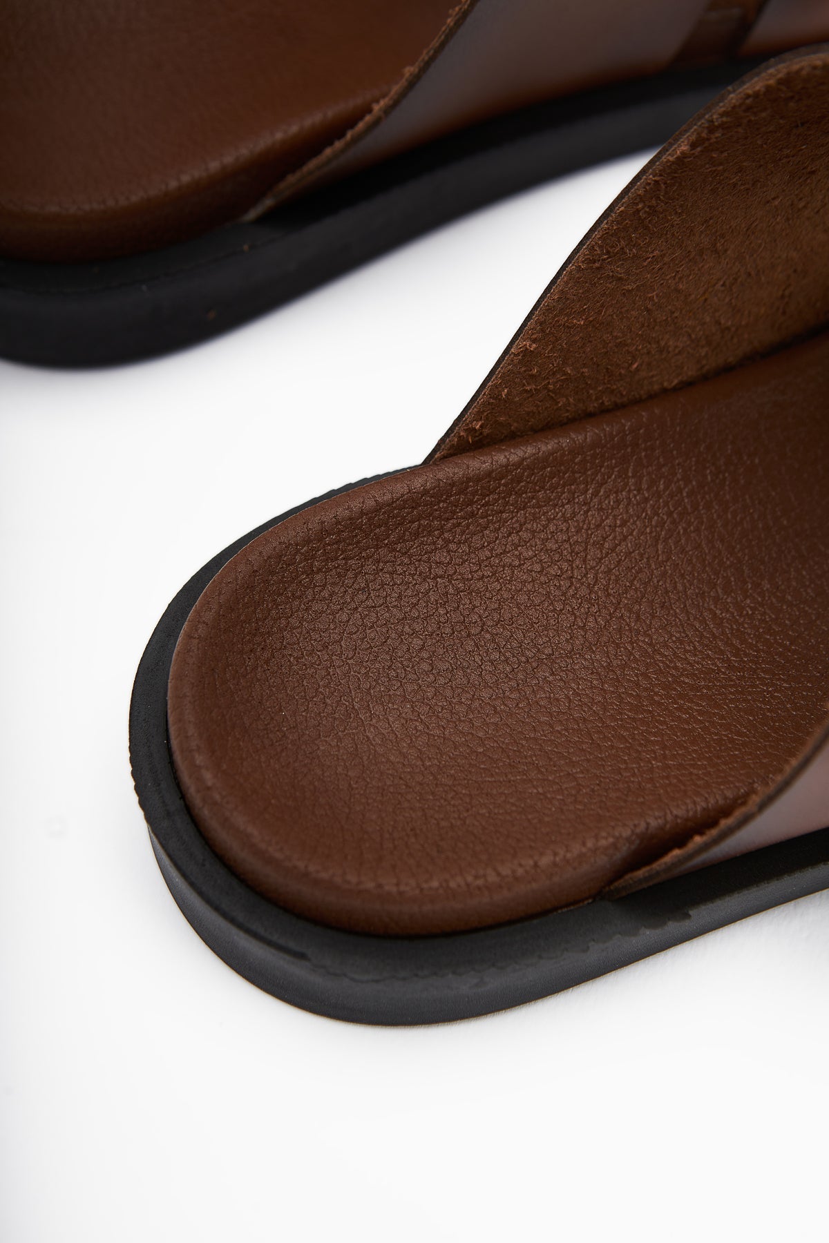 Soha Taba Doppelriemen Flache Damen Slipper