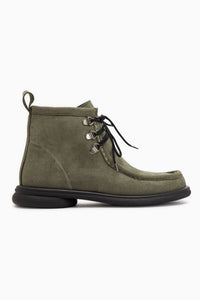 Edie Grüne Wildleder Schnürstiefel Damen