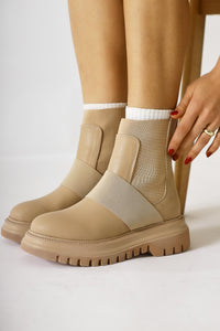 Millena Nud Elastischer Gürtel Detail Damen Stiefel
