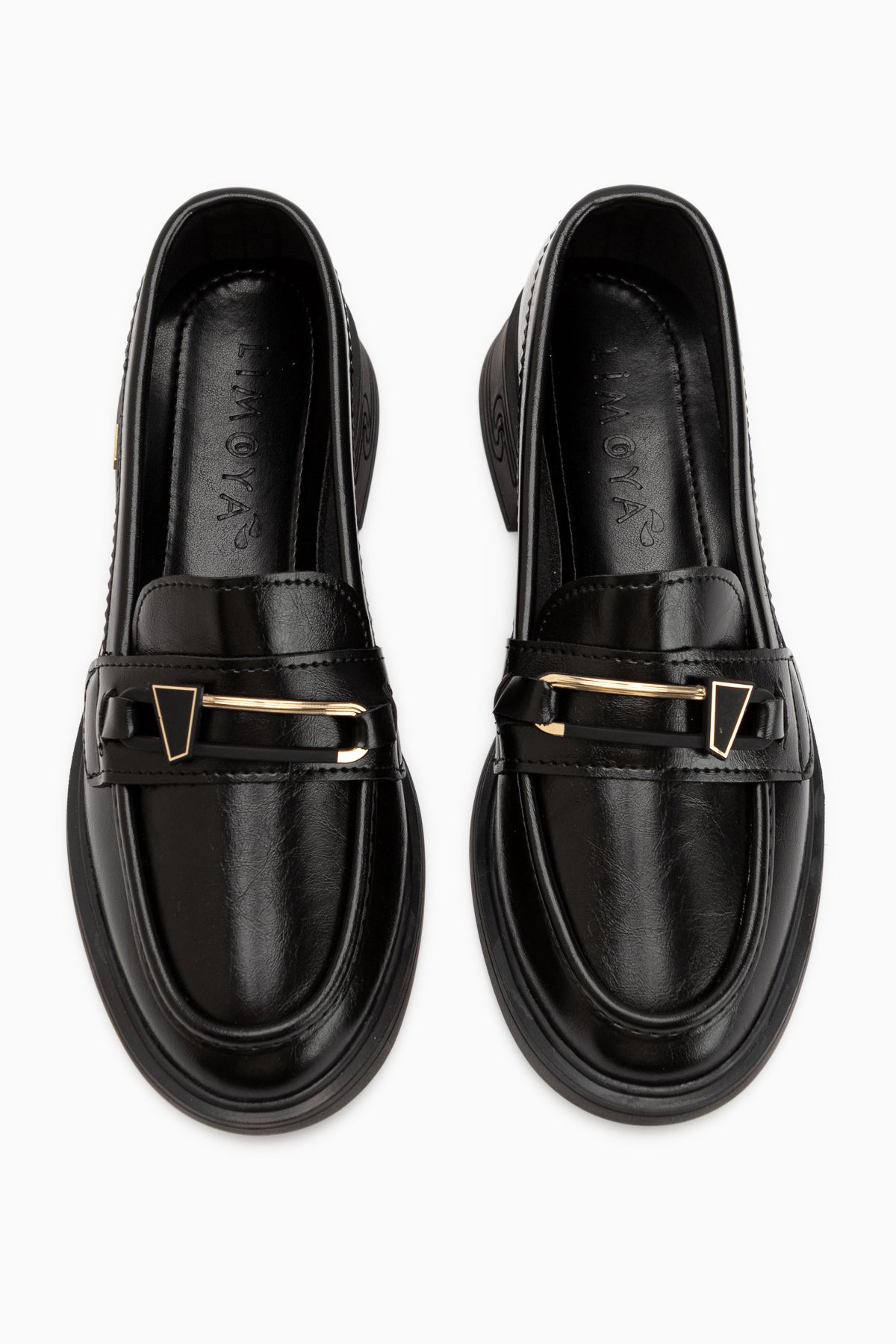 Emilia Schwarze Schnalle Damen Loafer Alltagsschuhe