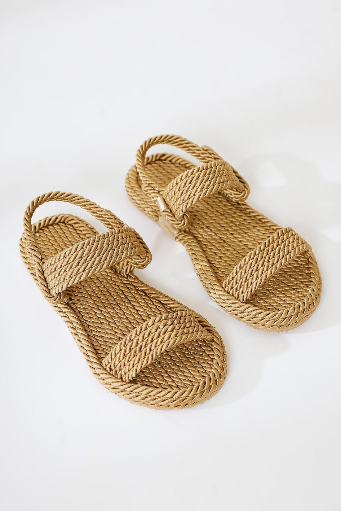 Olivia – Gold Sandale mit Seil-Detail (Damen)