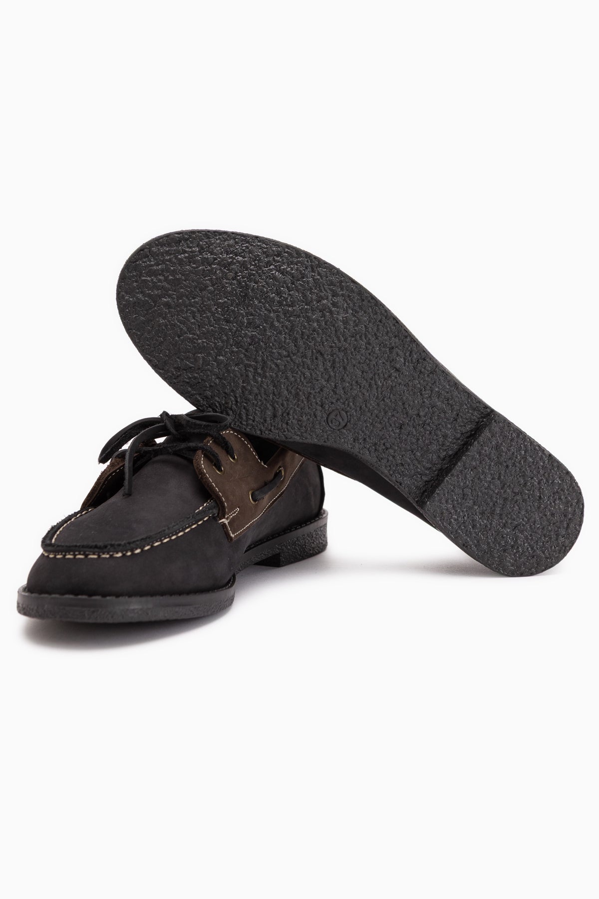 Janica Genuine Leather Black Lace-Up Women’s Moccasin Shoes