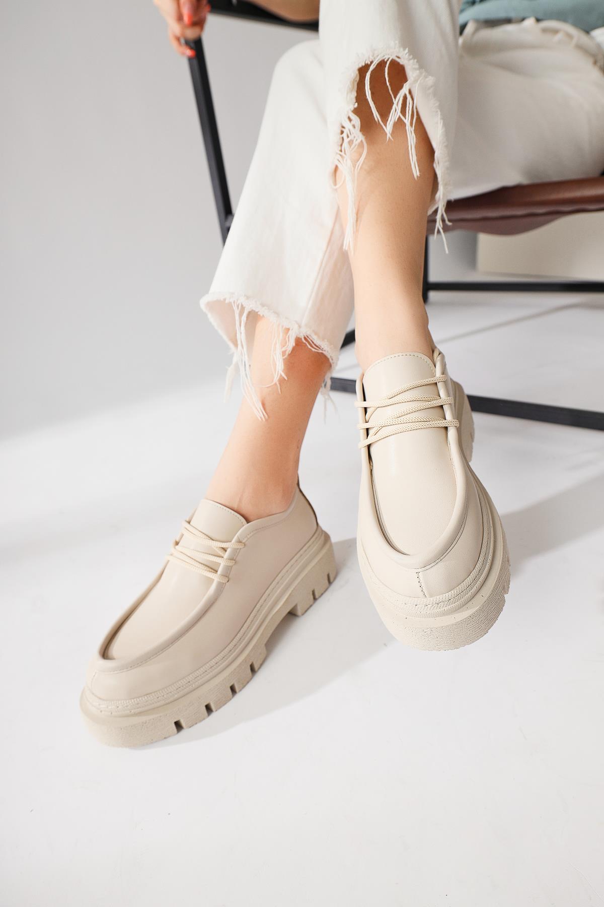 Henrica – Nude Loafer mit Plateau (Damen)