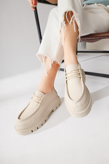 Henrica – Nude Loafer mit Plateau (Damen)