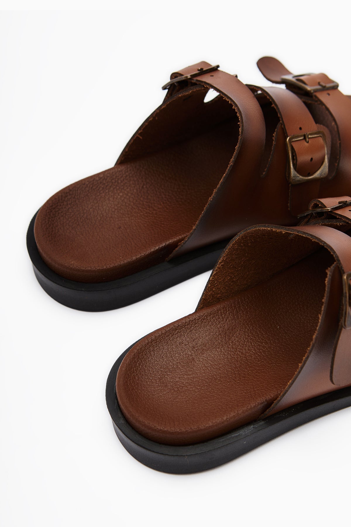 Cosima Damen Tan Dreifachriemen-Slide