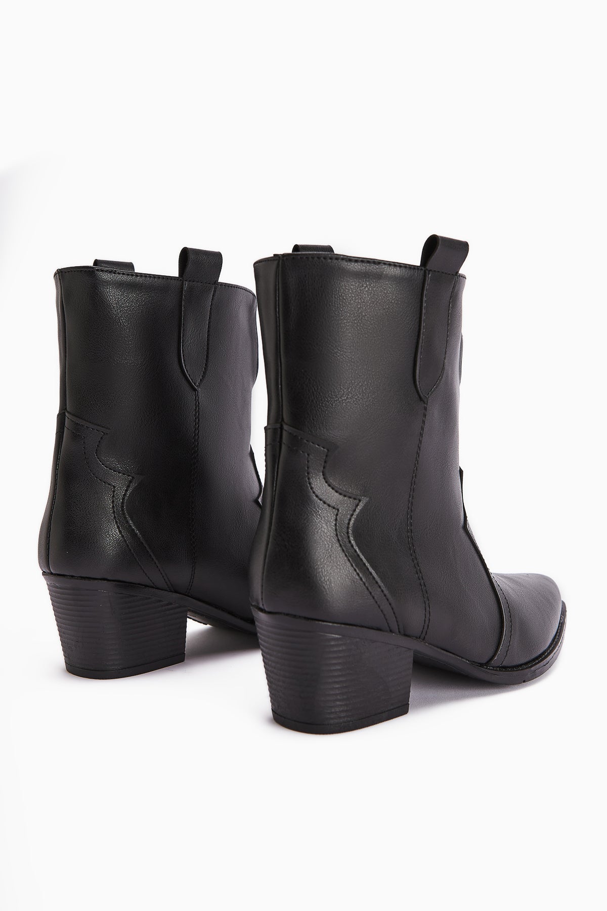 Erica Black Heeled Western Women's Boot