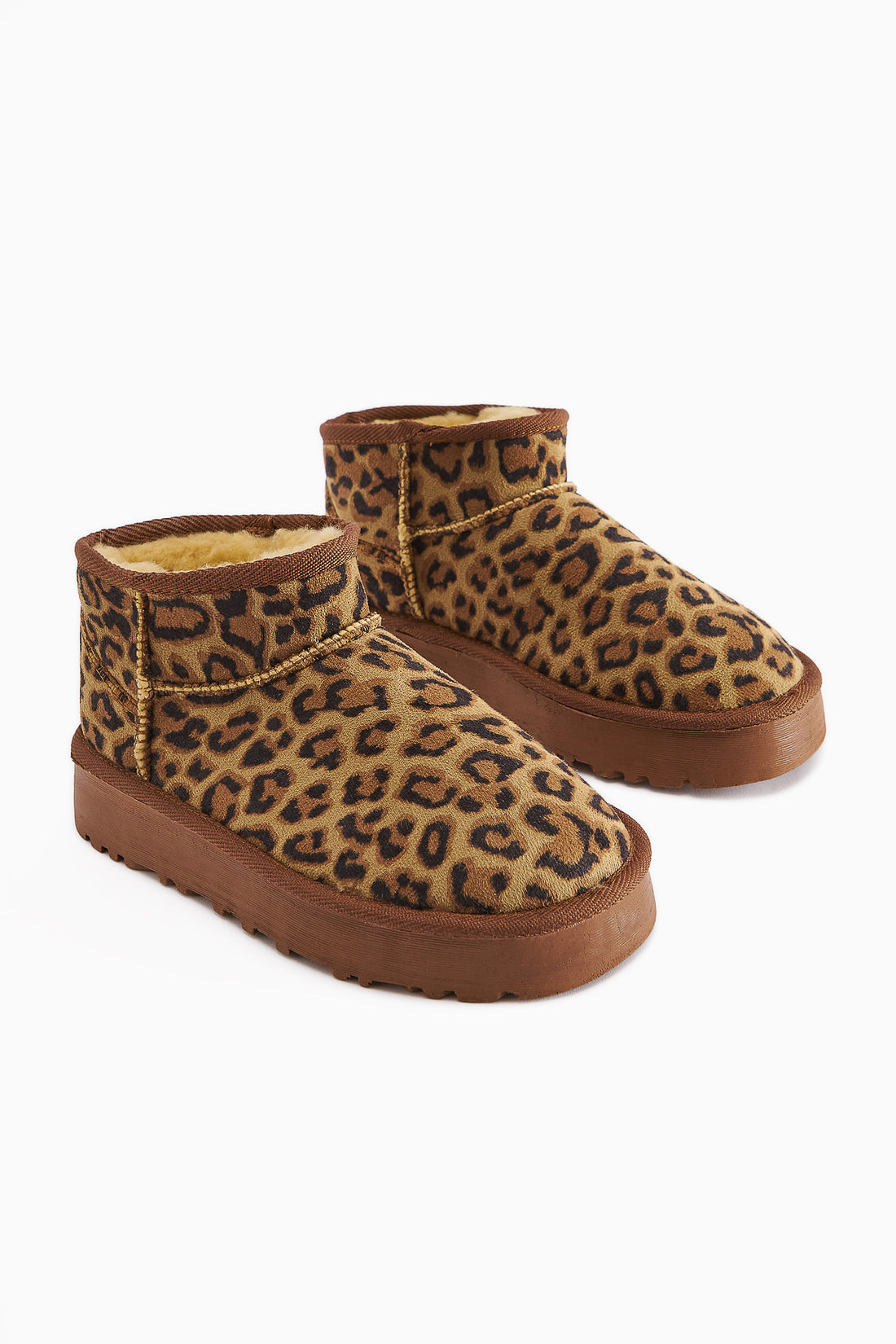 Lilly-Anne Braun Wildleder Mit Fell Futter Kurze Damen Stiefel