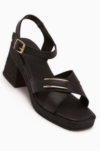 Gisella Schwarze Absatz Damen Sandale
