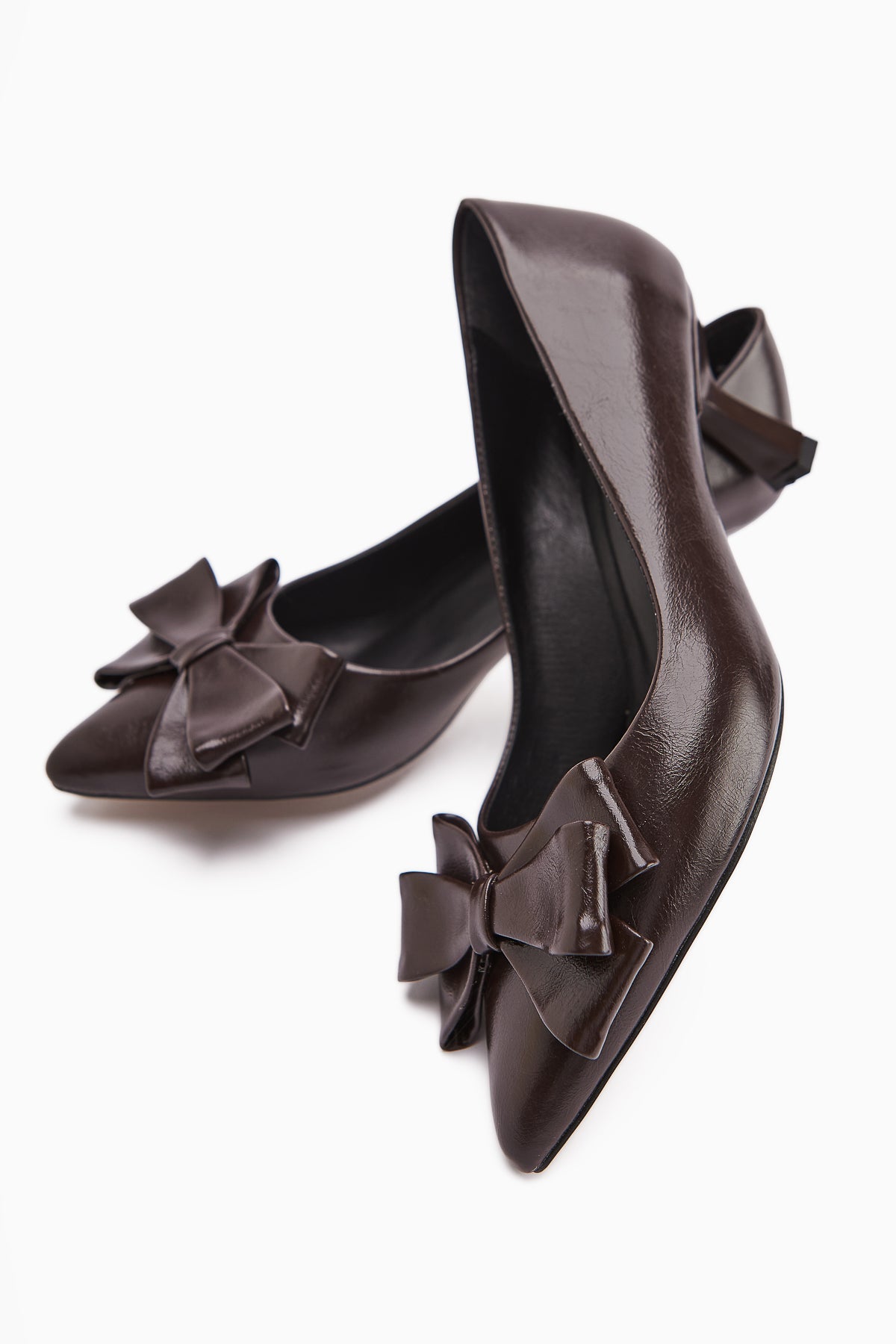 Denita Brown Bow Detail Women's High Heels