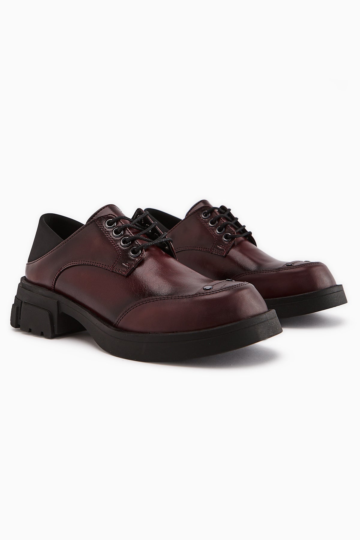 Lilas Burgundy Lace-Up Women's Loafer