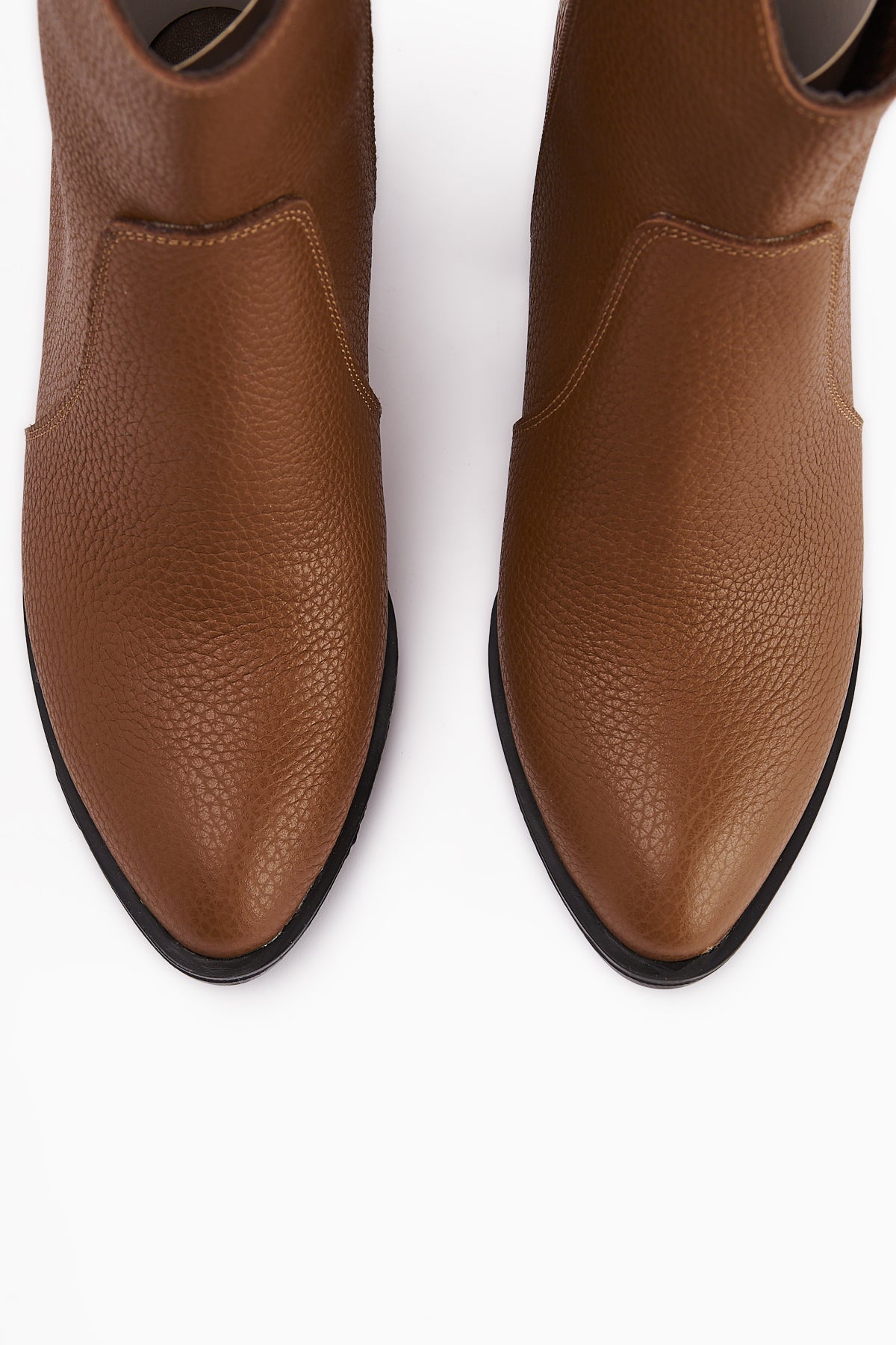 Ubax Genuine Leather Taba Heeled Women's Ankle Boot