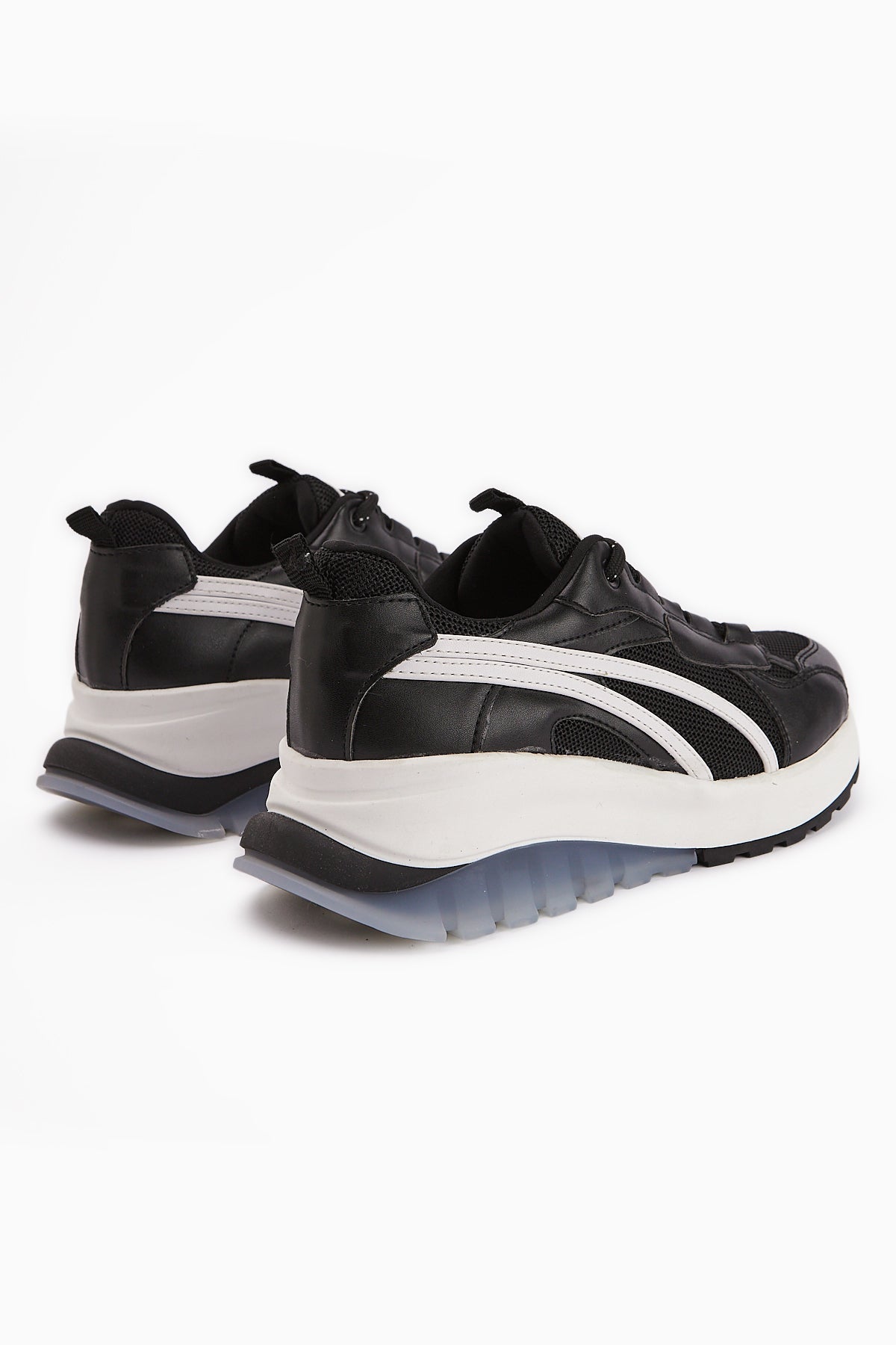 Jillian Black with White Heel Detail Sport Shoes