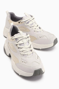 Trina – White Lace-Up Sneaker (Women)