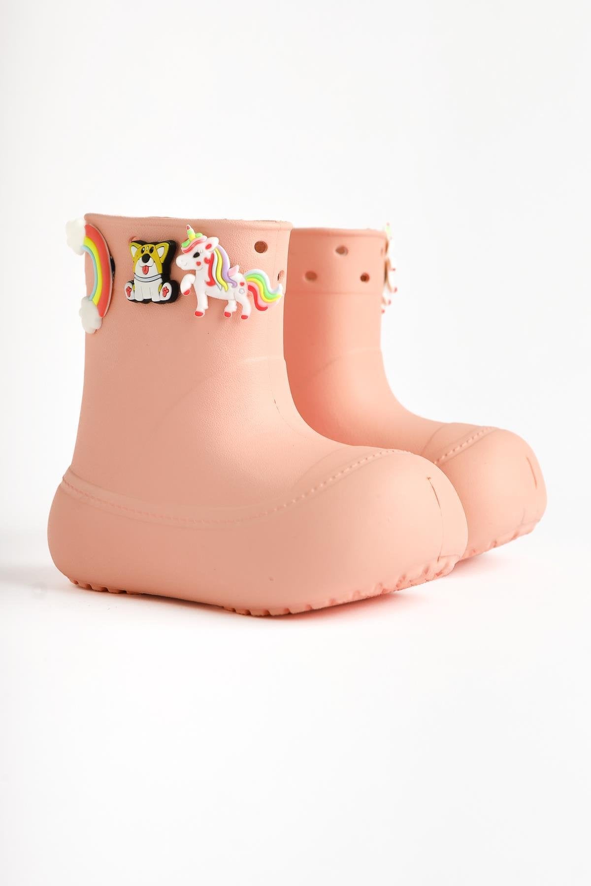 Chris Powder Pin Detail Waterproof Kids Boots