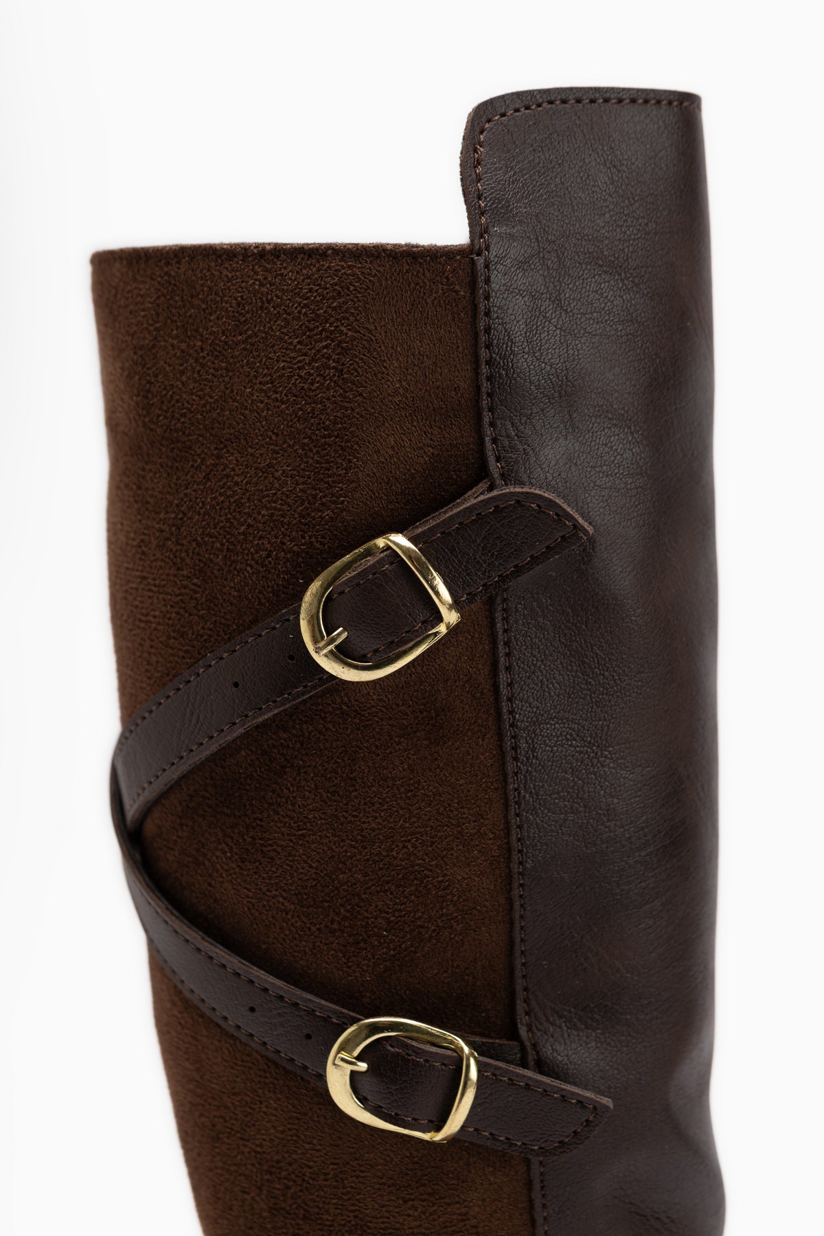Hilda Braun Wildleder Gürtels Damen Stiefel