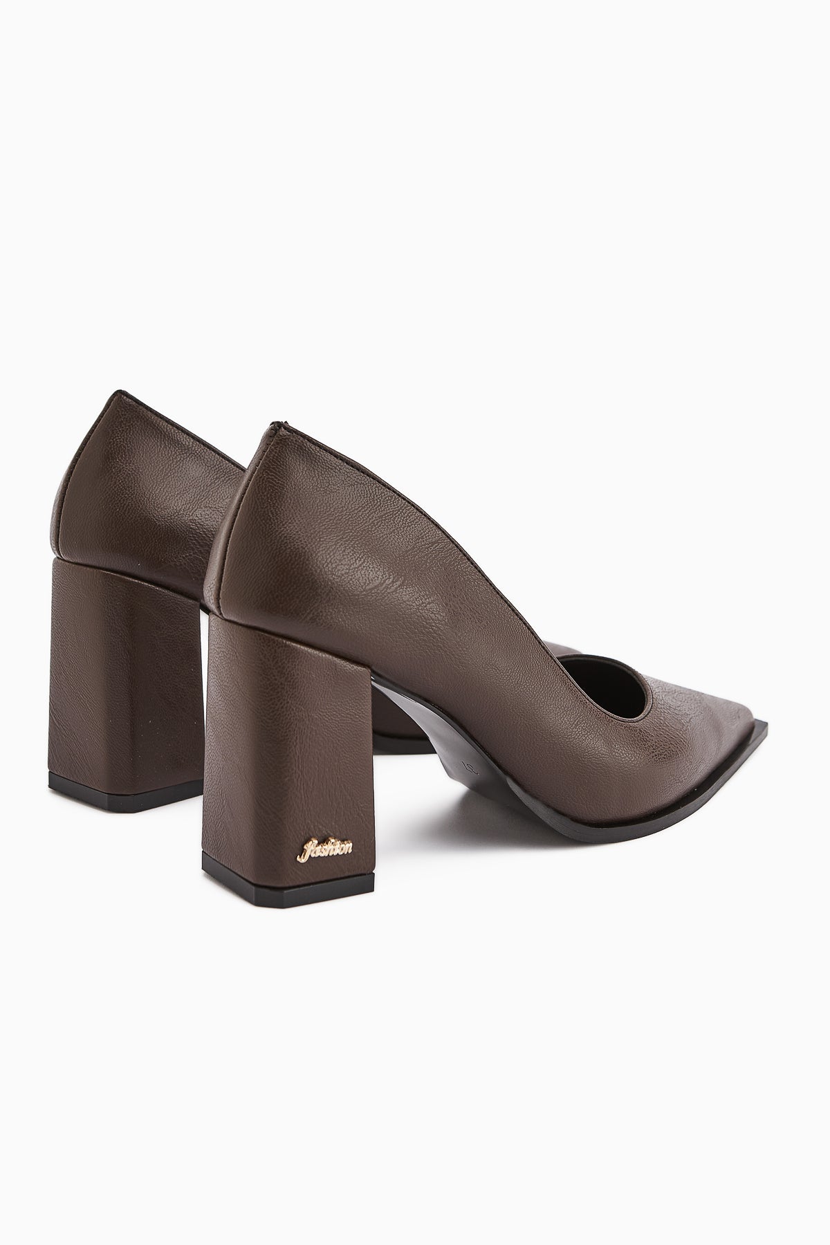 Lucy Coffee Chunky Heel Women's Stiletto