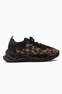 Erona Leopard Pattern Patent Detailed Women’s Sneakers