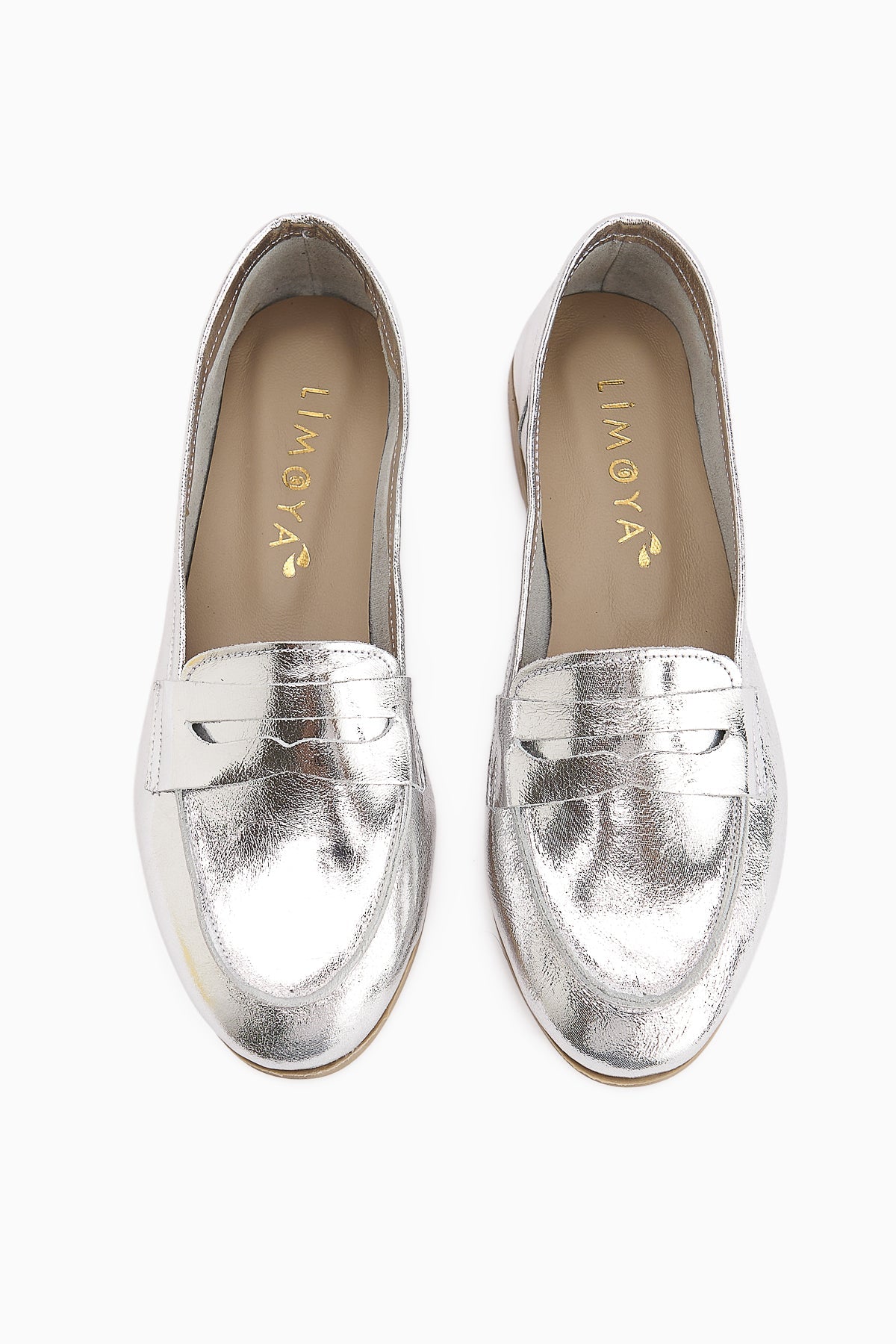 Solina Genuine Leather Silver Patent Moccasin Comfortable Daily Loafer