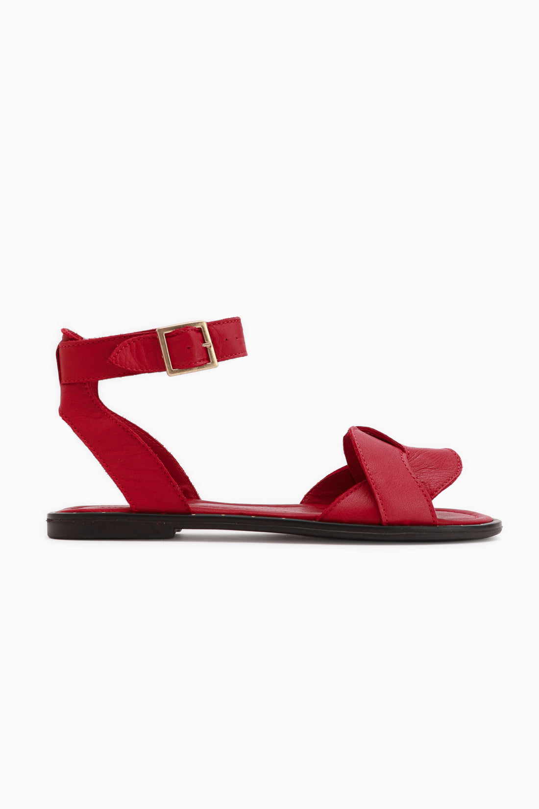 Juliette Echtes Leder Rote Damen Sandale