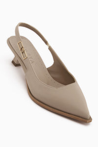 Gina Beige Kurzabsatz Damen Schuhe