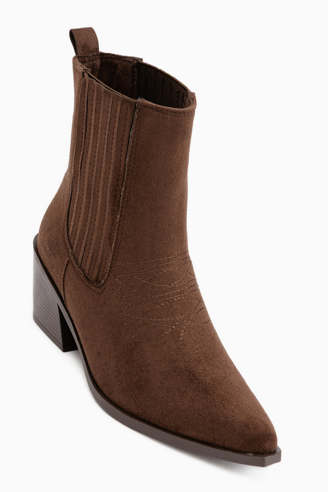 Elvia Braun Wildleder Elastisch Damen Stiefel