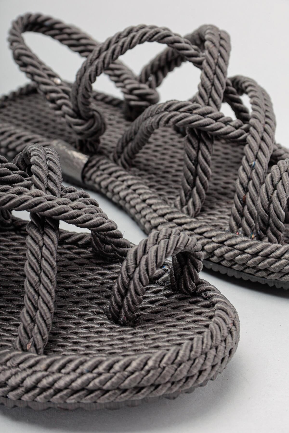 Marlene Smoke Cross Rope Sandals