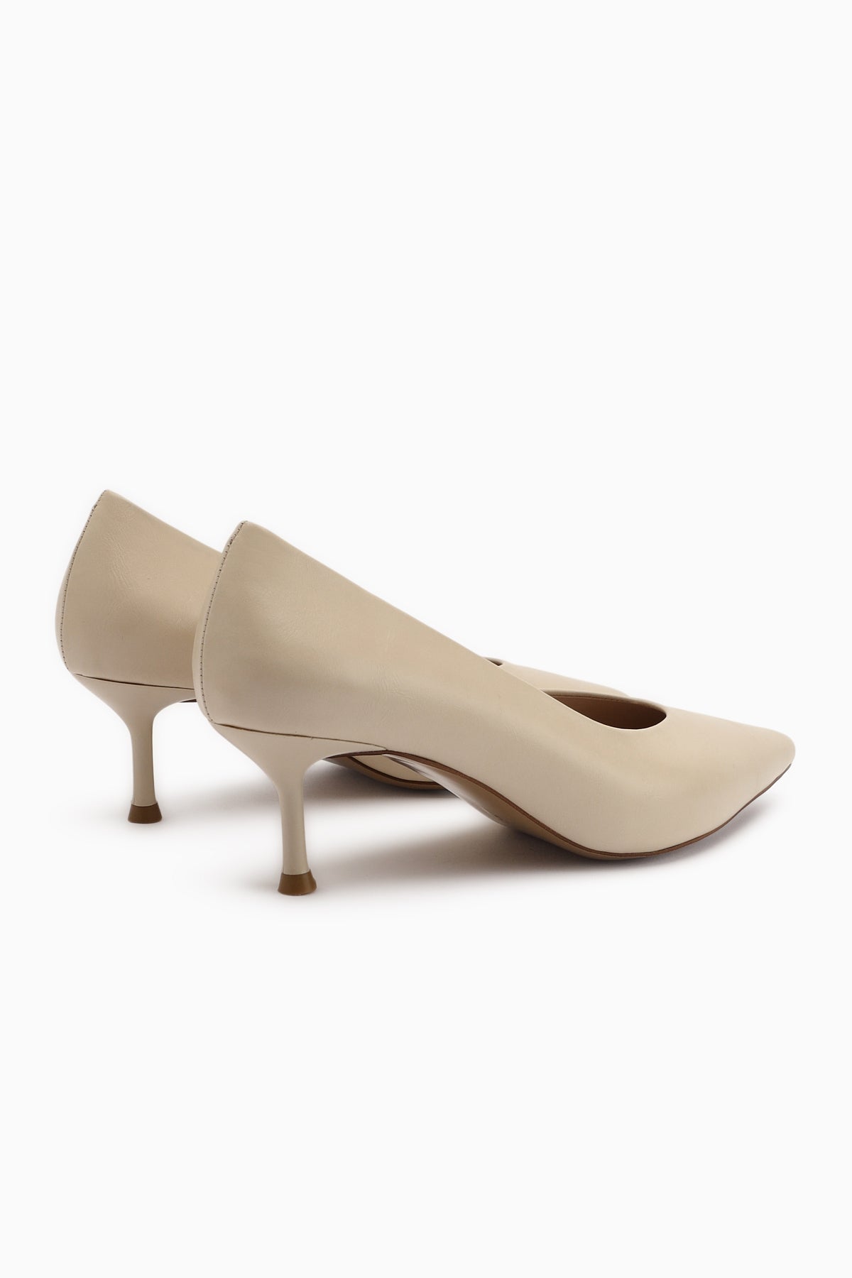 Michel Women's Beige Slim Heel Shoes