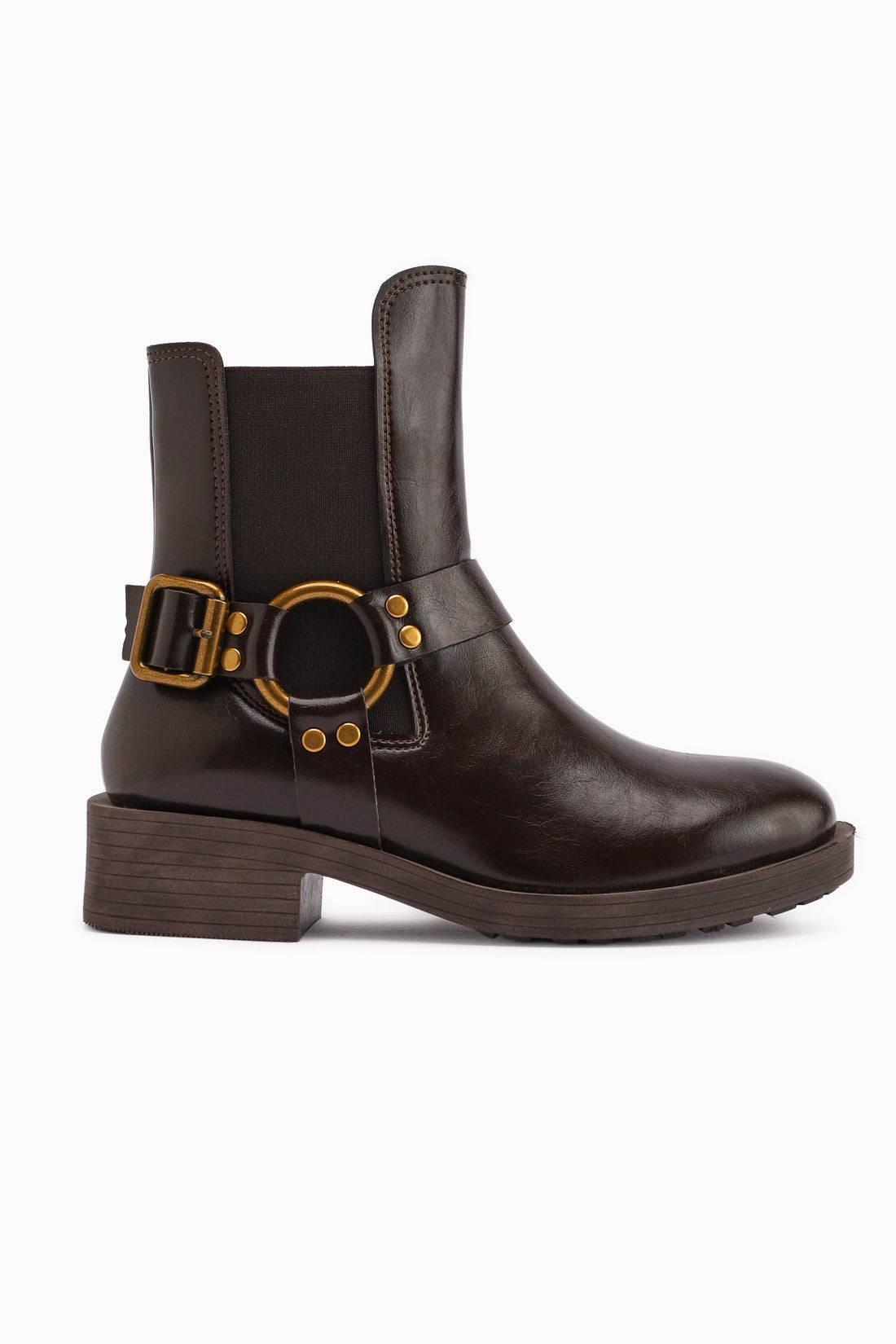 Janis – Braun Stiefelette mit Schnallen-Detail (Damen)