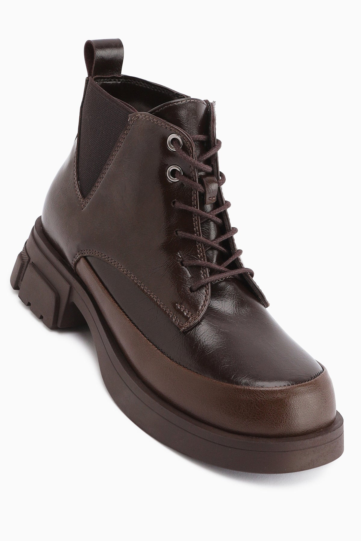 Luisa Coffee Lace-Up Women's Boot