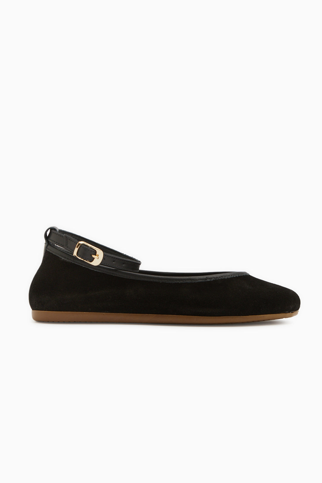 Jenin Echtes Leder Schwarz Wildleder Gürteltier Damen Ballerinas