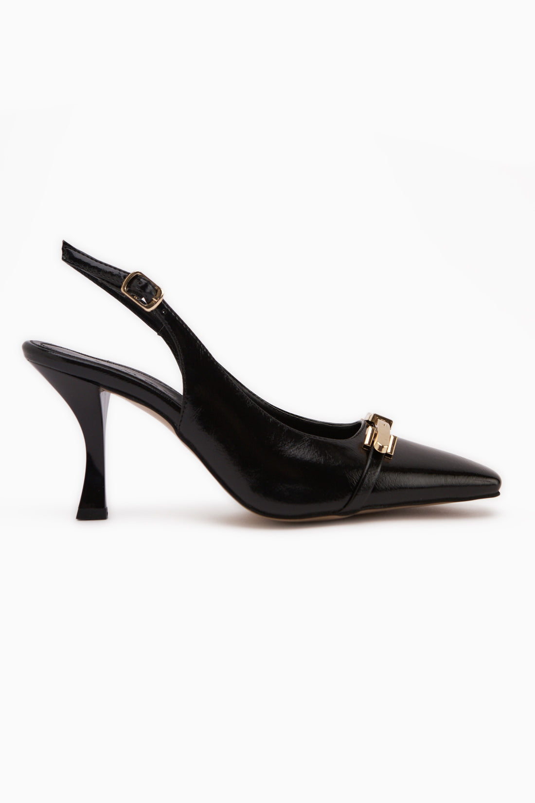 Hanaa Schwarze Schnalle Spitz Zehen Damen Absatzschuhe