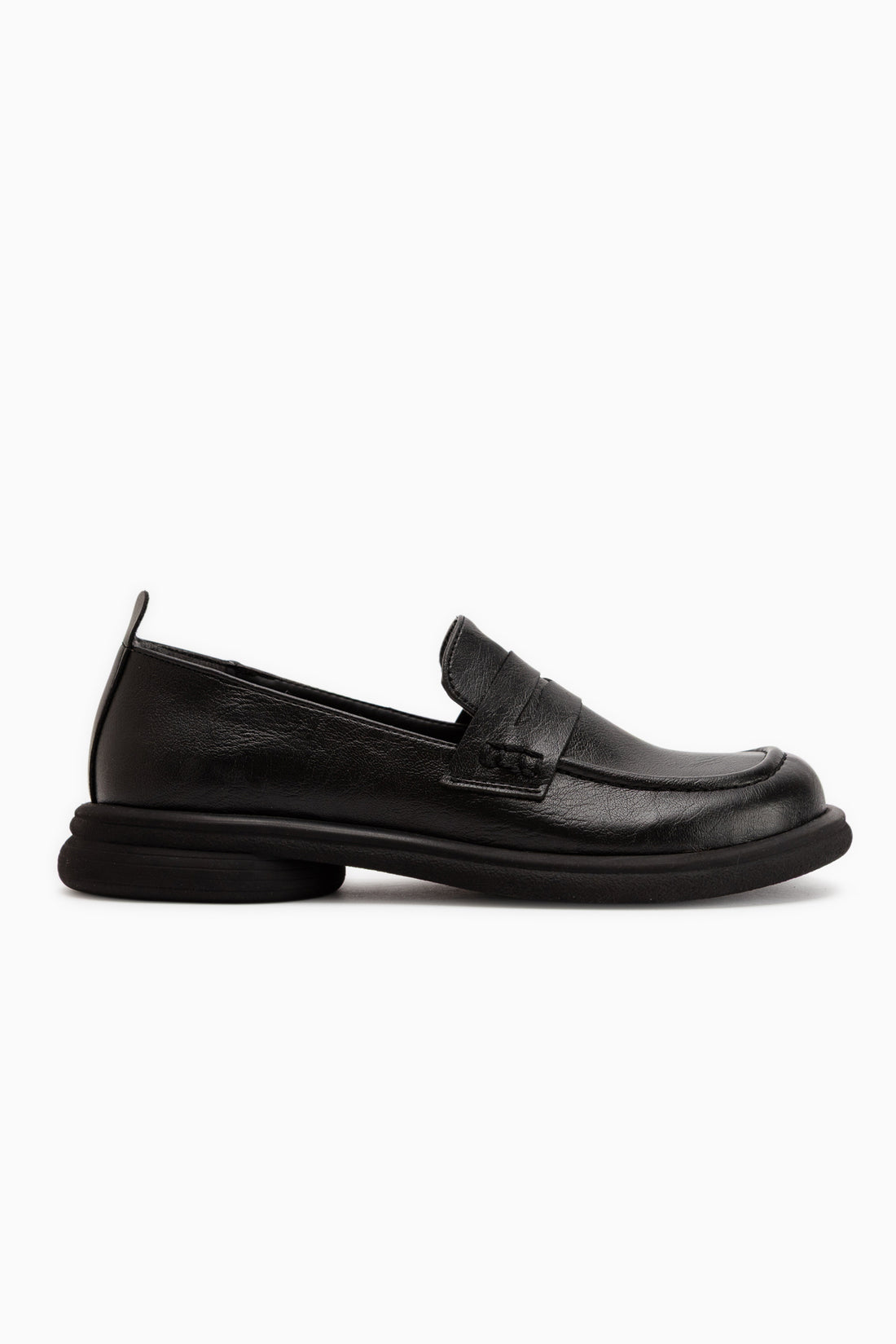Mari Schwarz Dicke Sohle Damen Loafer