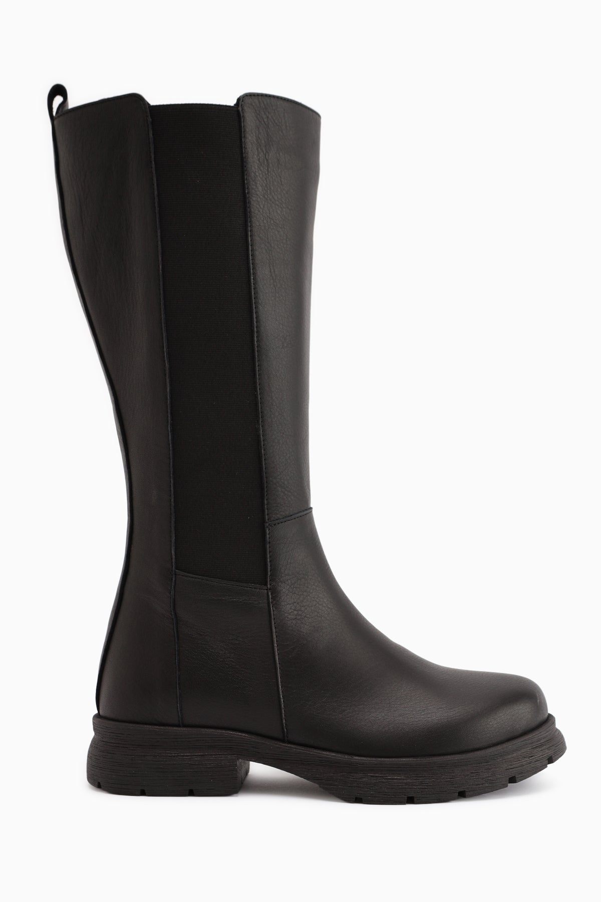 Rubi Genuine Leather Black Elasticated Boots